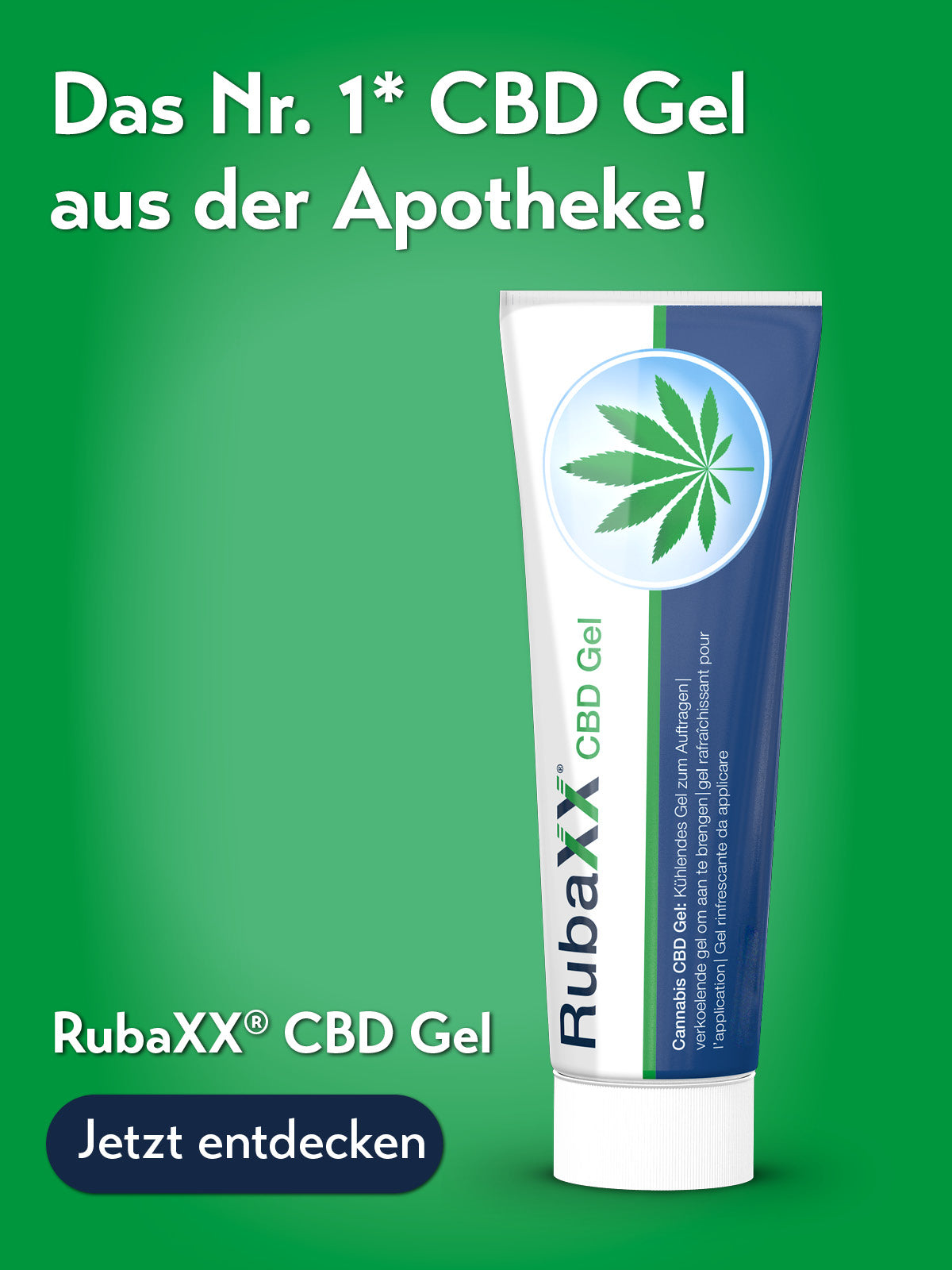 RubaXX CBD Gel – Das Nr. 1 CBD Gel aus der Apotheke für wohltuende Kühlung und Pflege.
