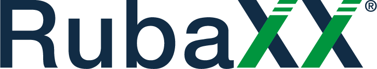 RubaXX Logo in Blau und grün – Marke für wohltuende Gelenkgesundheit aus der Apotheke.